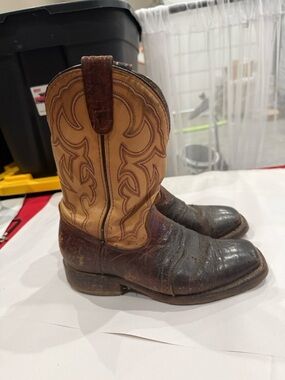 Double H Brown and Tan Men's Cowboy Boots